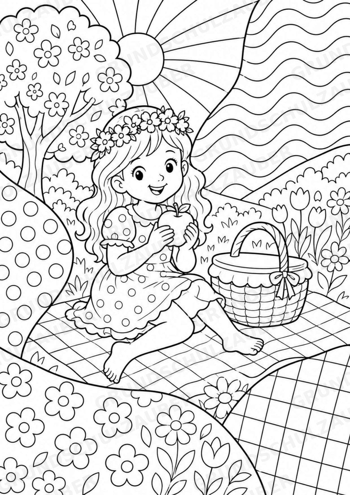 Frühling POP Art Ausmalbilder 15 Malvorlagen – Materialseite 9