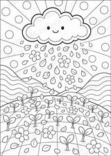 Frühling POP Art Ausmalbilder 15 Malvorlagen – Materialseite 15