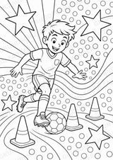 Fußball POP Art Ausmalbilder 15 Malvorlagen – Materialseite 2