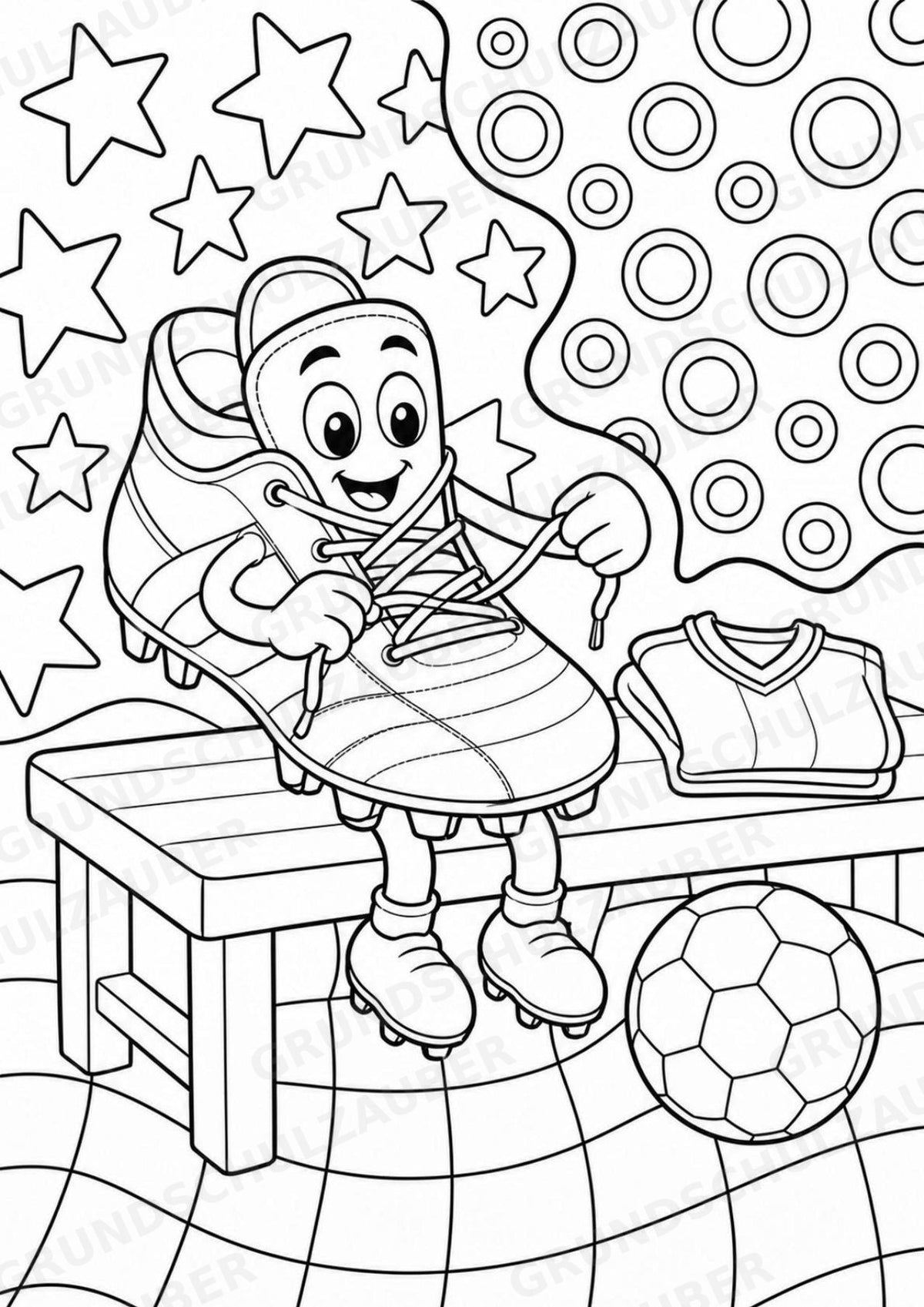 Fußball POP Art Ausmalbilder 15 Malvorlagen – Materialseite 5