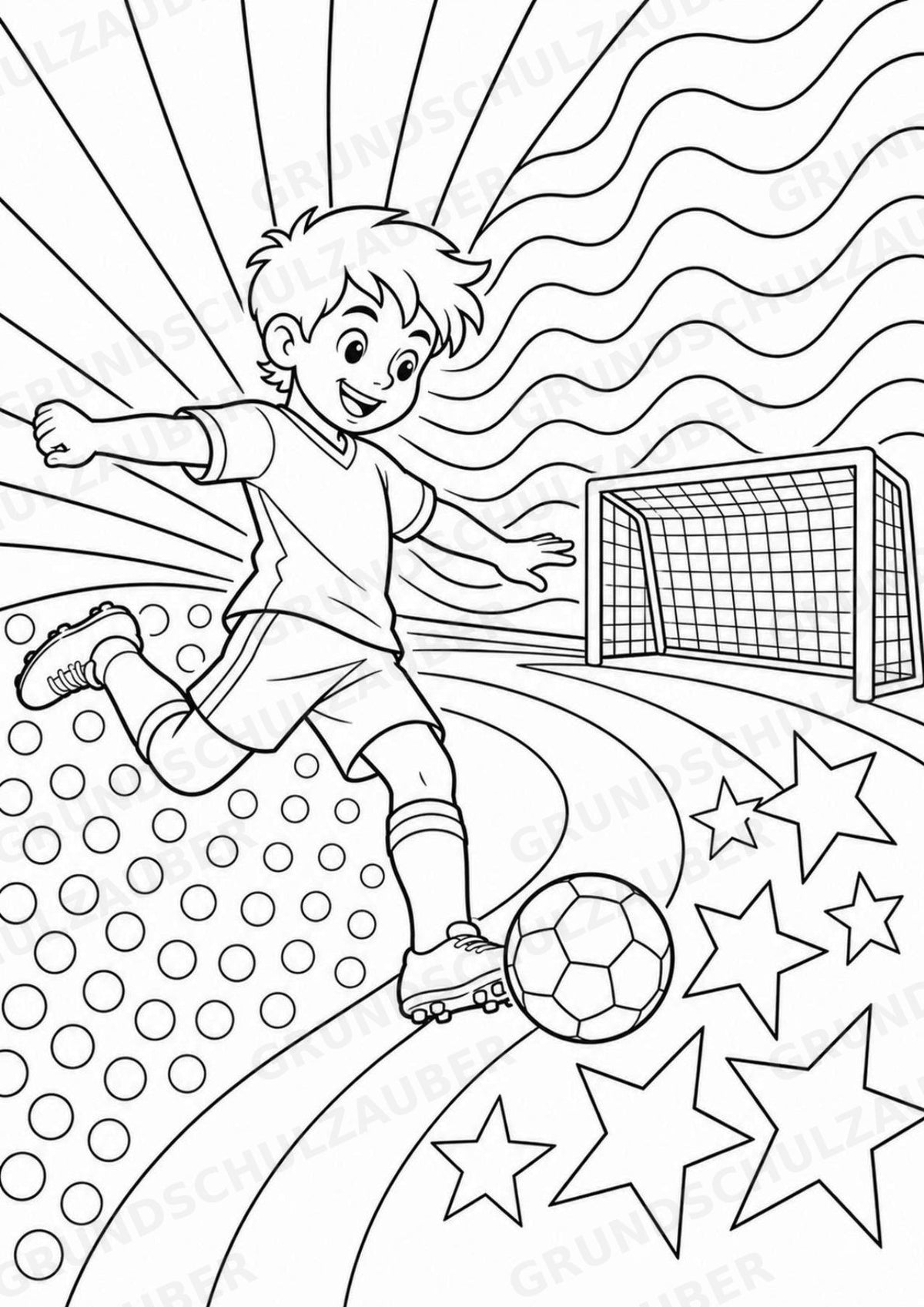 Fußball POP Art Ausmalbilder 15 Malvorlagen – Materialseite 6