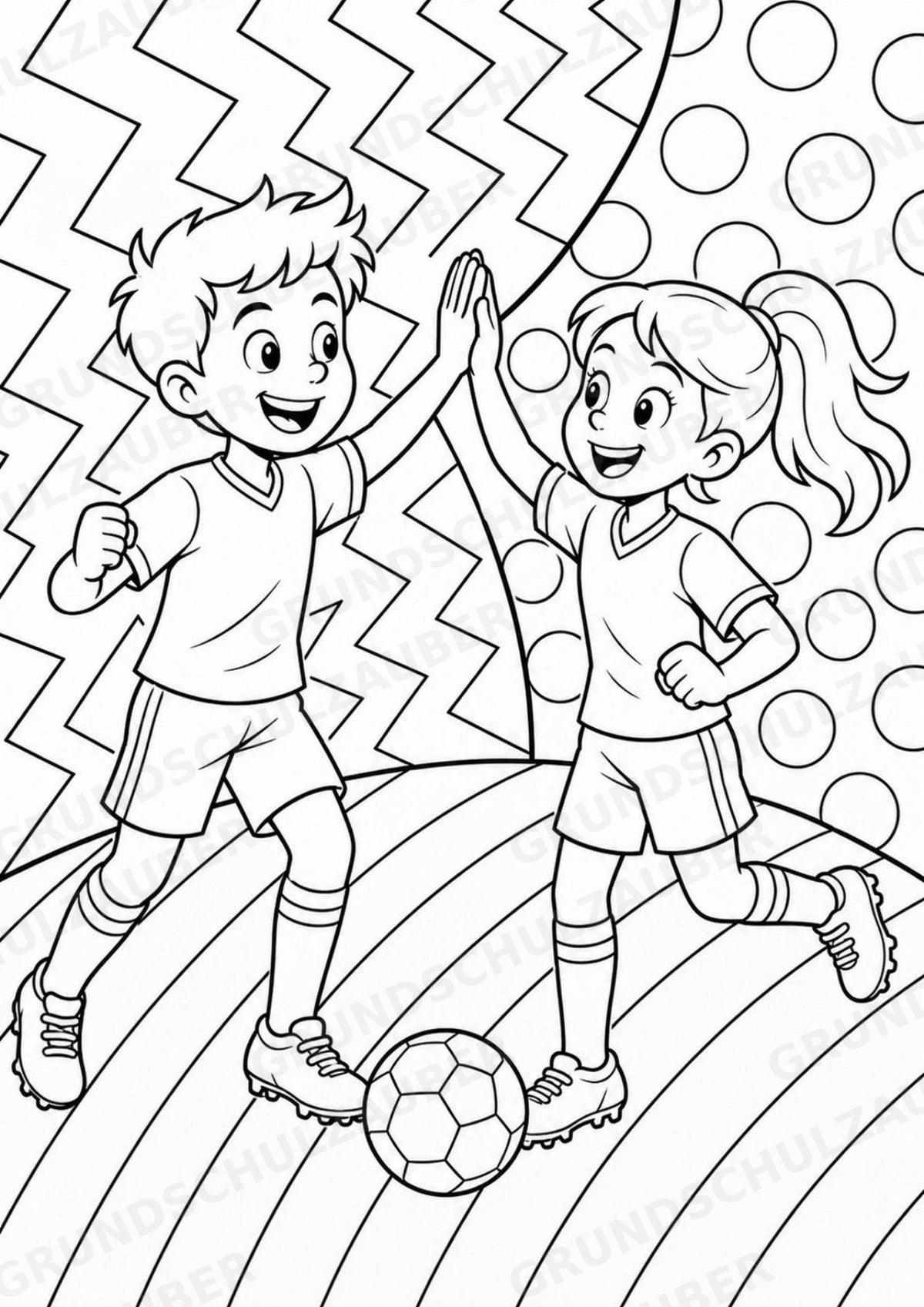 Fußball POP Art Ausmalbilder 15 Malvorlagen – Materialseite 7
