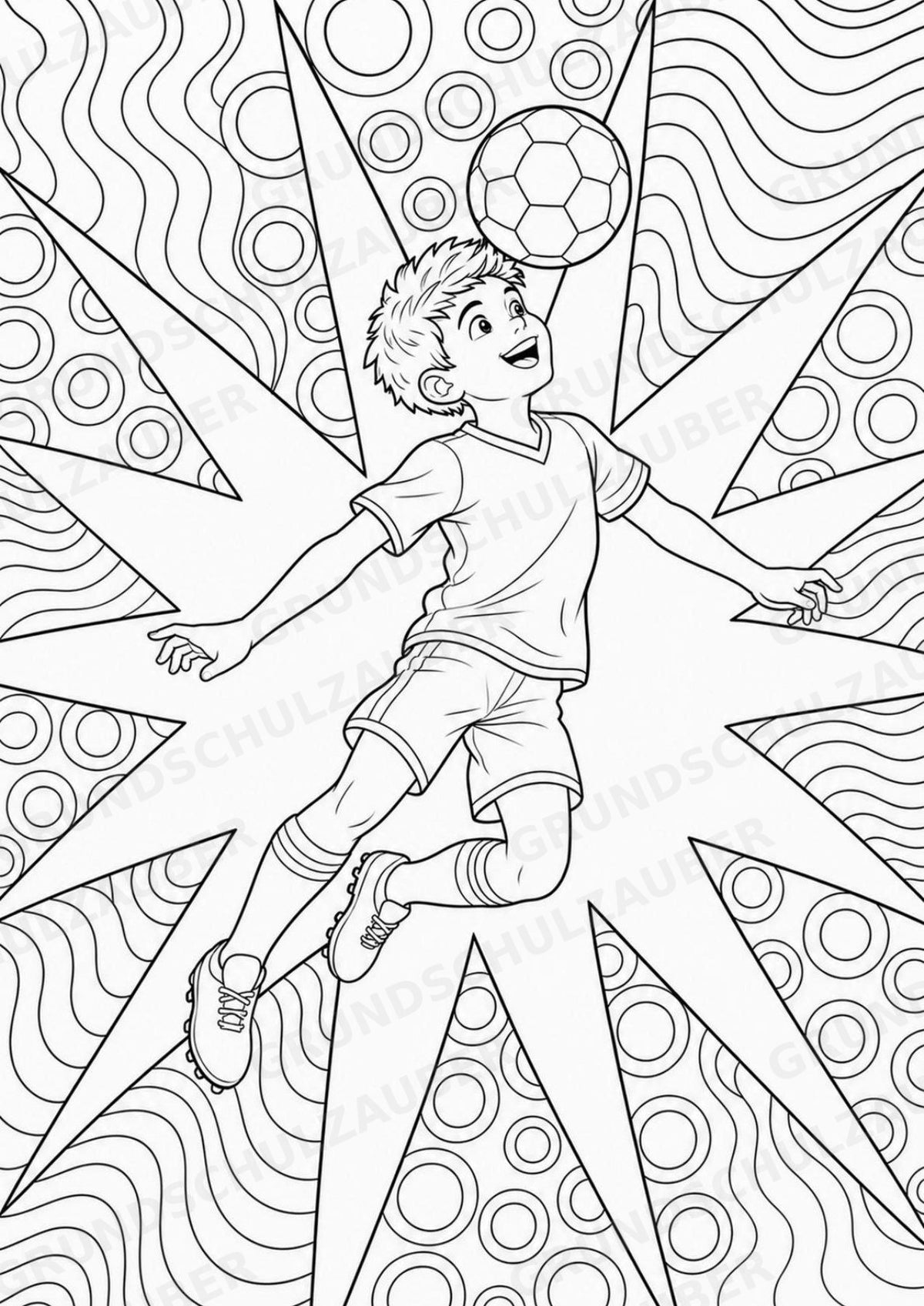 Fußball POP Art Ausmalbilder 15 Malvorlagen – Materialseite 9
