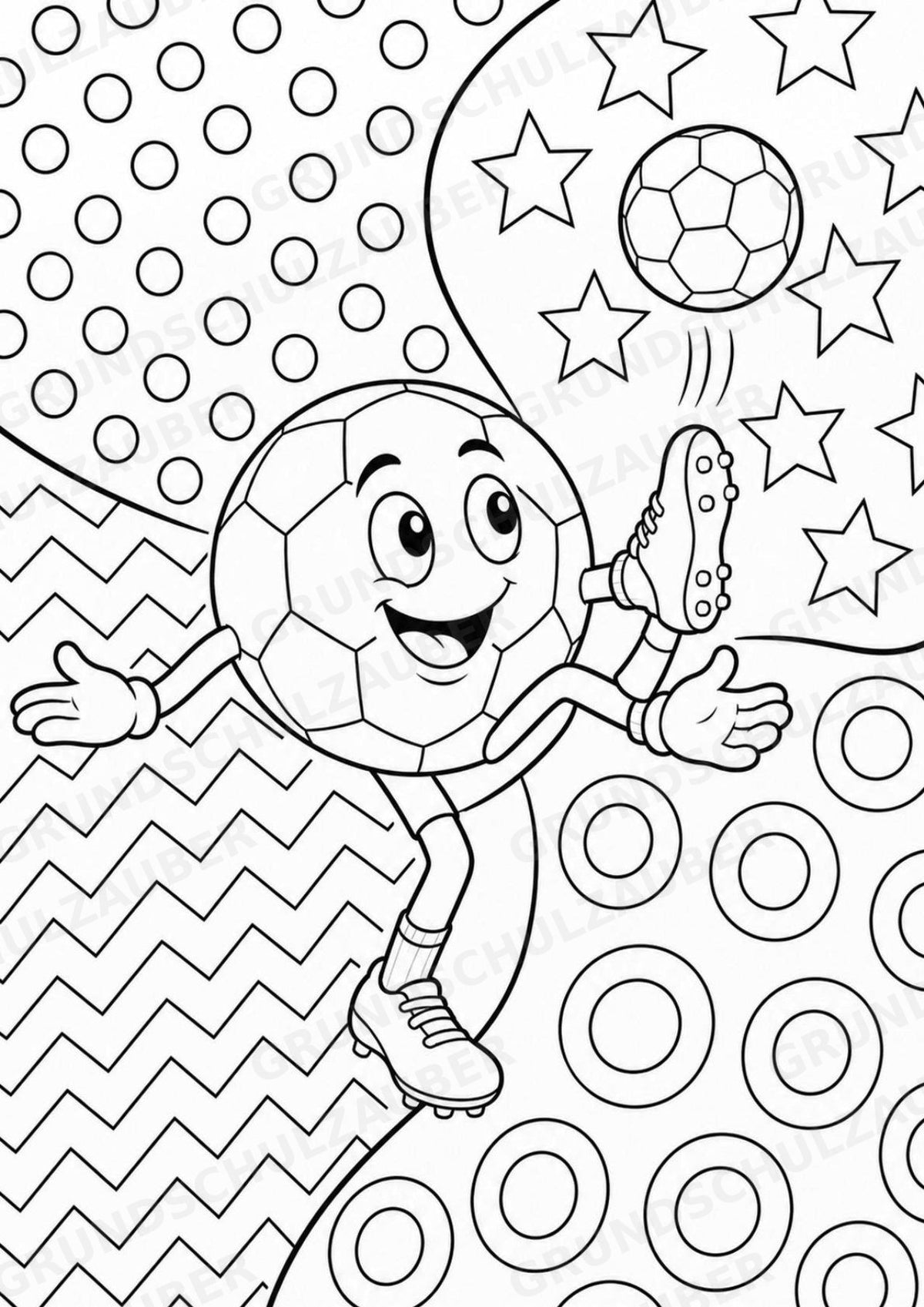 Fußball POP Art Ausmalbilder 15 Malvorlagen – Materialseite 10