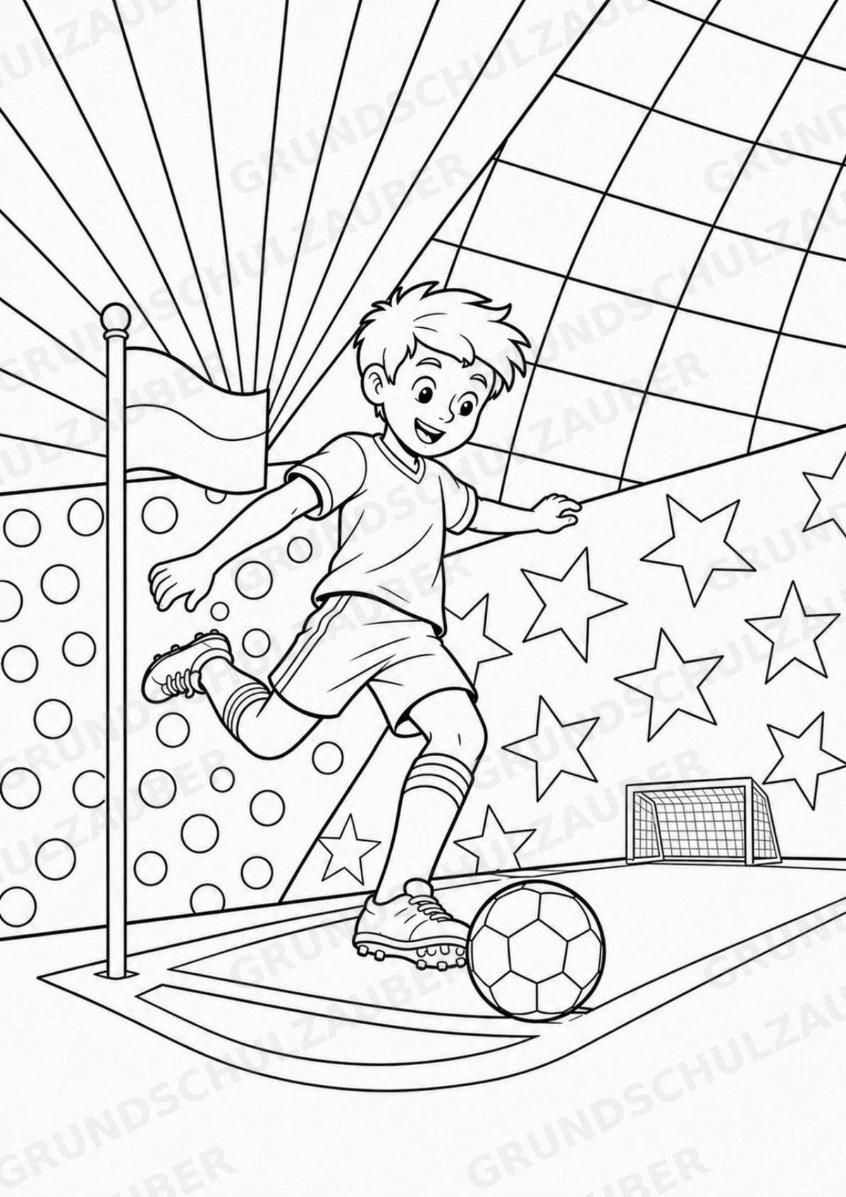 Fußball POP Art Ausmalbilder 15 Malvorlagen – Materialseite 11