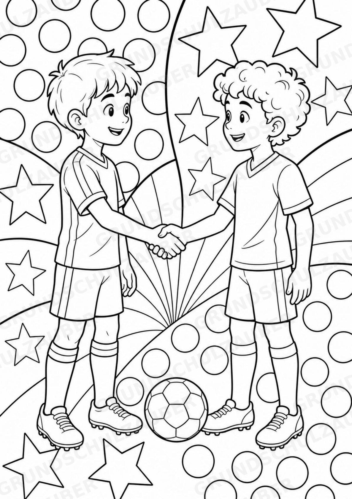 Fußball POP Art Ausmalbilder 15 Malvorlagen – Materialseite 13