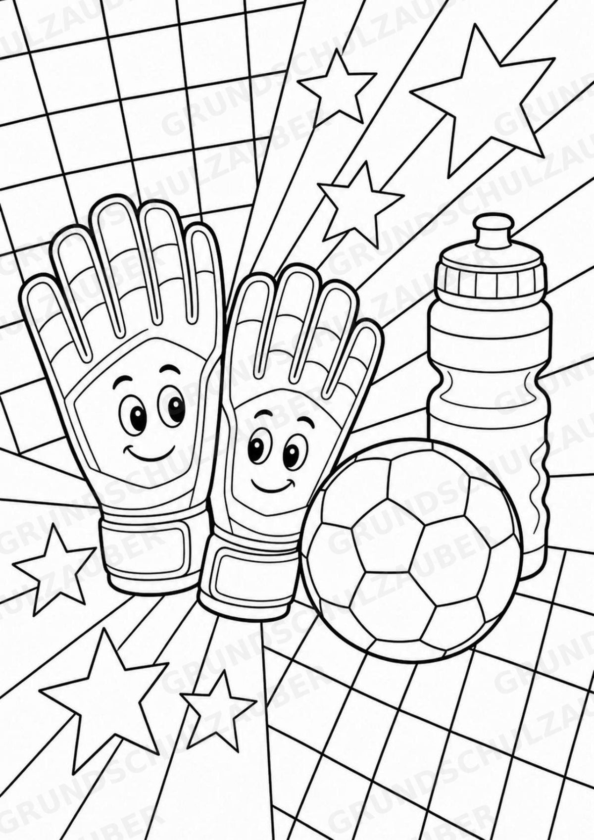 Fußball POP Art Ausmalbilder 15 Malvorlagen – Materialseite 15