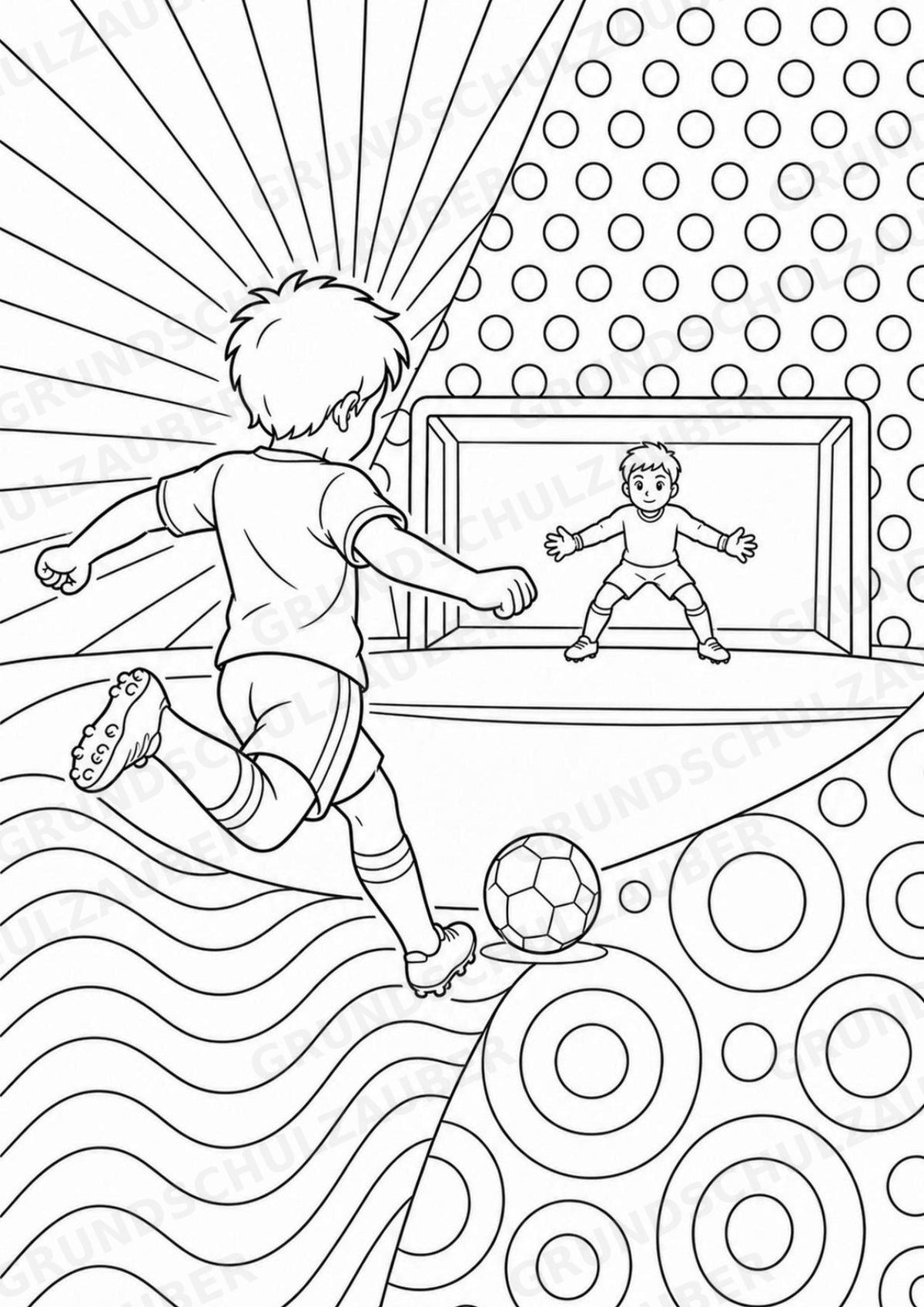 Fußball POP Art Ausmalbilder 15 Malvorlagen – Materialseite 16