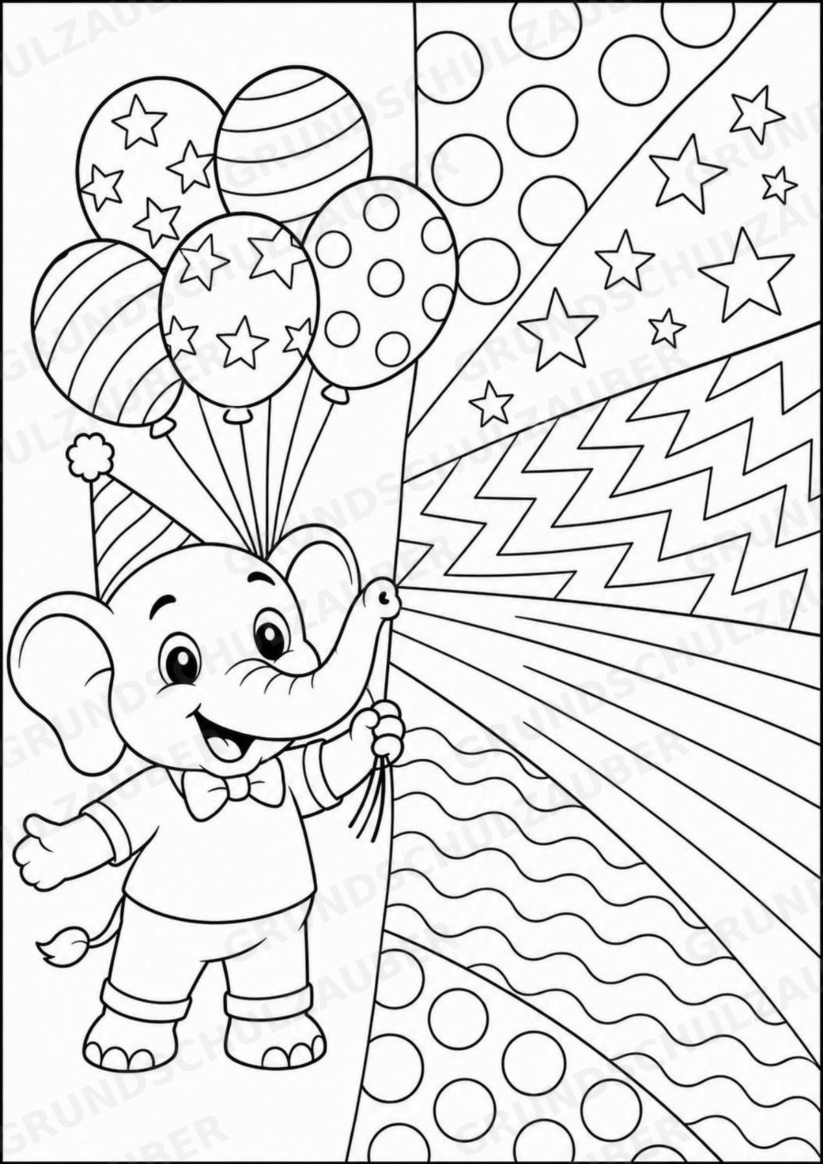 Geburtstag POP Art Ausmalbilder 15 Malvorlagen – Materialseite 5