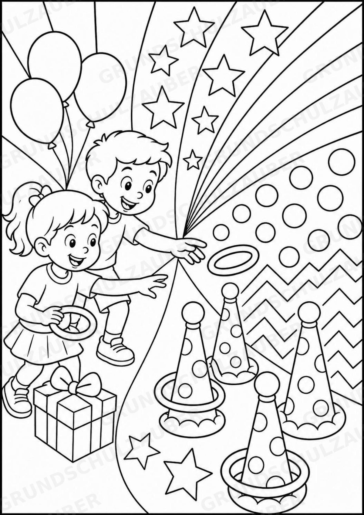 Geburtstag POP Art Ausmalbilder 15 Malvorlagen – Materialseite 11