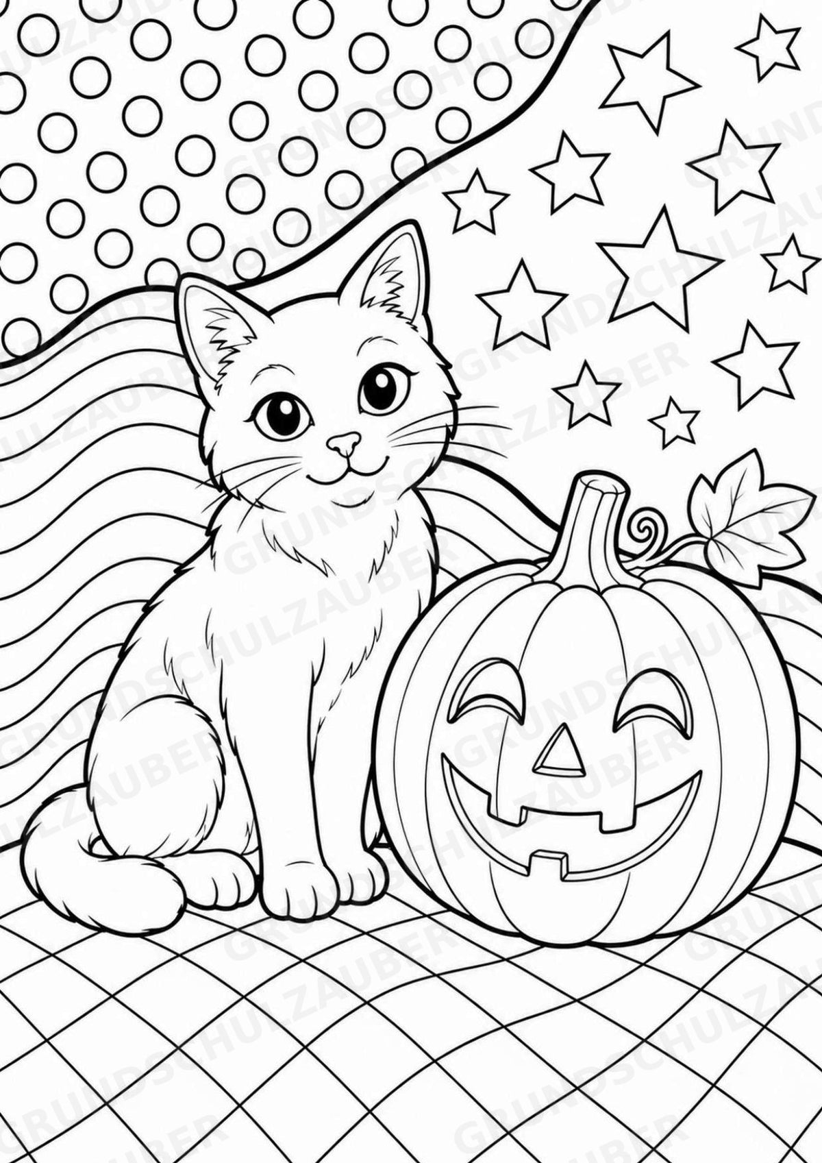 Halloween POP Art Ausmalbilder 15 Malvorlagen – Materialseite 6