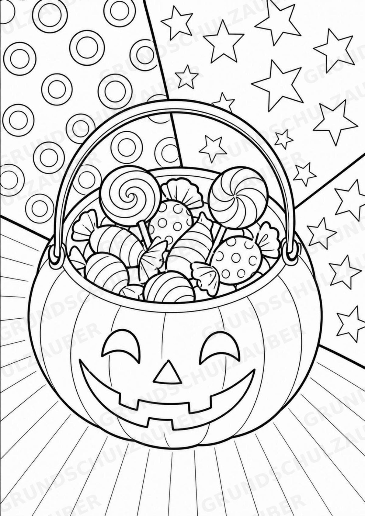 Halloween POP Art Ausmalbilder 15 Malvorlagen – Materialseite 9