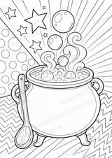 Halloween POP Art Ausmalbilder 15 Malvorlagen – Materialseite 12