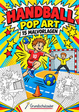 Handball POP Art Ausmalbilder 15 Malvorlagen – Cover