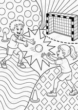 Handball POP Art Ausmalbilder 15 Malvorlagen – Materialseite 3