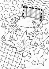 Handball POP Art Ausmalbilder 15 Malvorlagen – Materialseite 7