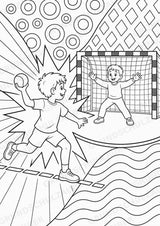 Handball POP Art Ausmalbilder 15 Malvorlagen – Materialseite 9