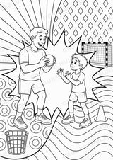 Handball POP Art Ausmalbilder 15 Malvorlagen – Materialseite 11