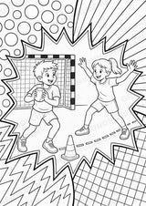 Handball POP Art Ausmalbilder 15 Malvorlagen – Materialseite 12