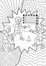 Handball POP Art Ausmalbilder 15 Malvorlagen – Materialseite 14