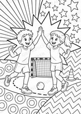 Handball POP Art Ausmalbilder 15 Malvorlagen – Materialseite 15