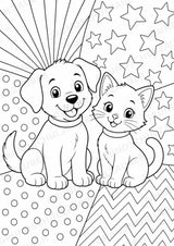Haustiere POP Art Ausmalbilder 15 Malvorlagen – Materialseite 2