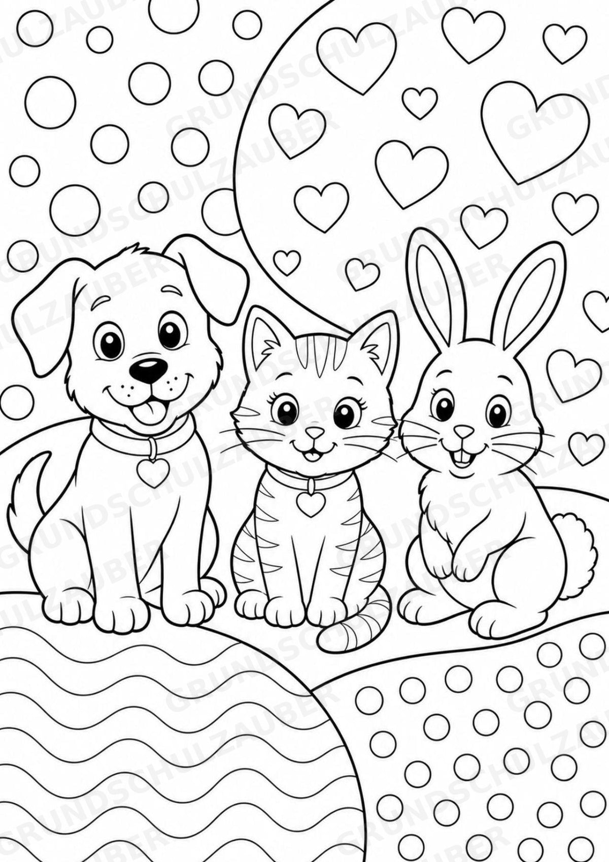 Haustiere POP Art Ausmalbilder 15 Malvorlagen – Materialseite 16