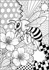 Insekten POP Art Ausmalbilder 15 Malvorlagen – Materialseite 4