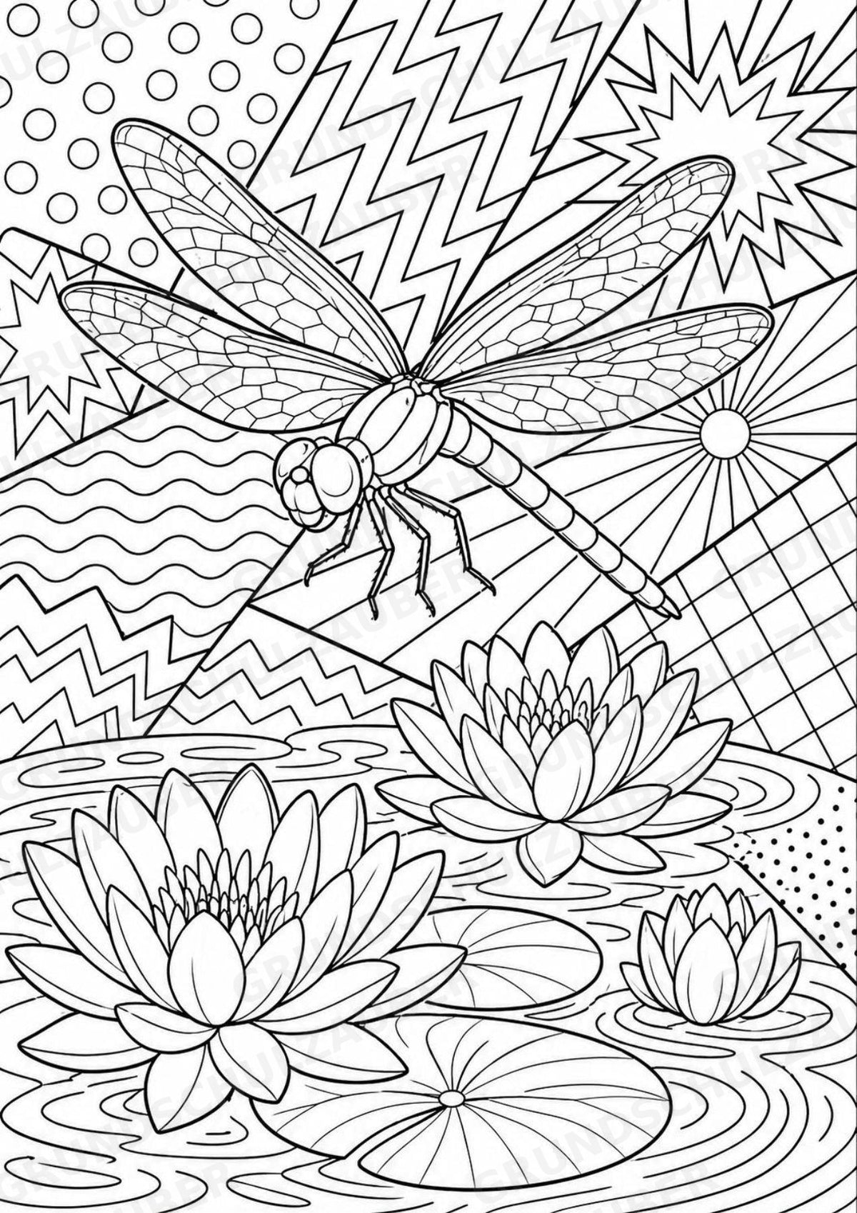 Insekten POP Art Ausmalbilder 15 Malvorlagen – Materialseite 5