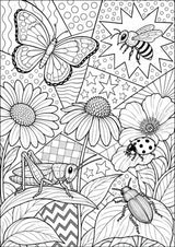 Insekten POP Art Ausmalbilder 15 Malvorlagen – Materialseite 16