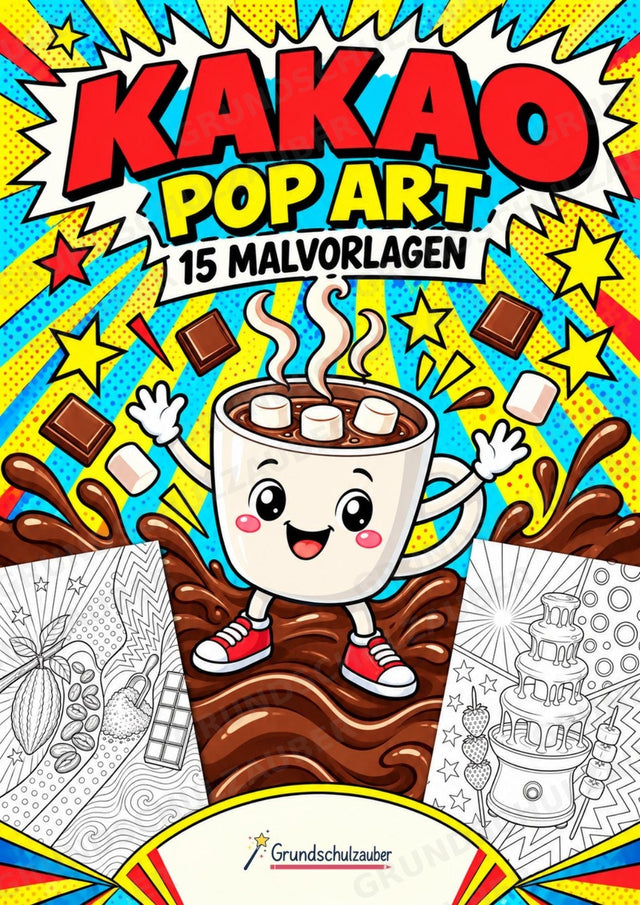 Kakao POP Art Ausmalbilder 15 Malvorlagen – Cover