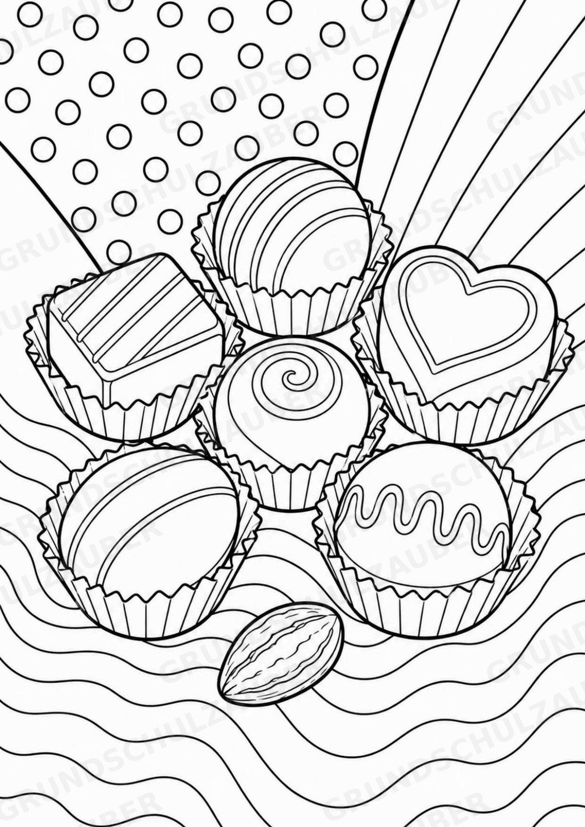 Kakao POP Art Ausmalbilder 15 Malvorlagen – Materialseite 8