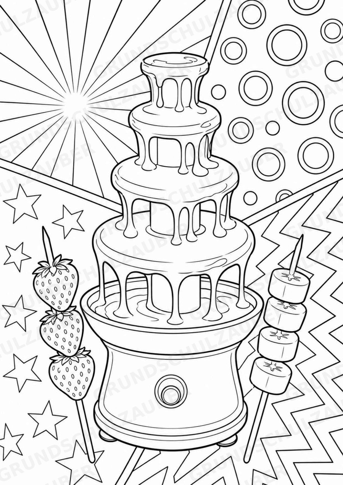 Kakao POP Art Ausmalbilder 15 Malvorlagen – Materialseite 9