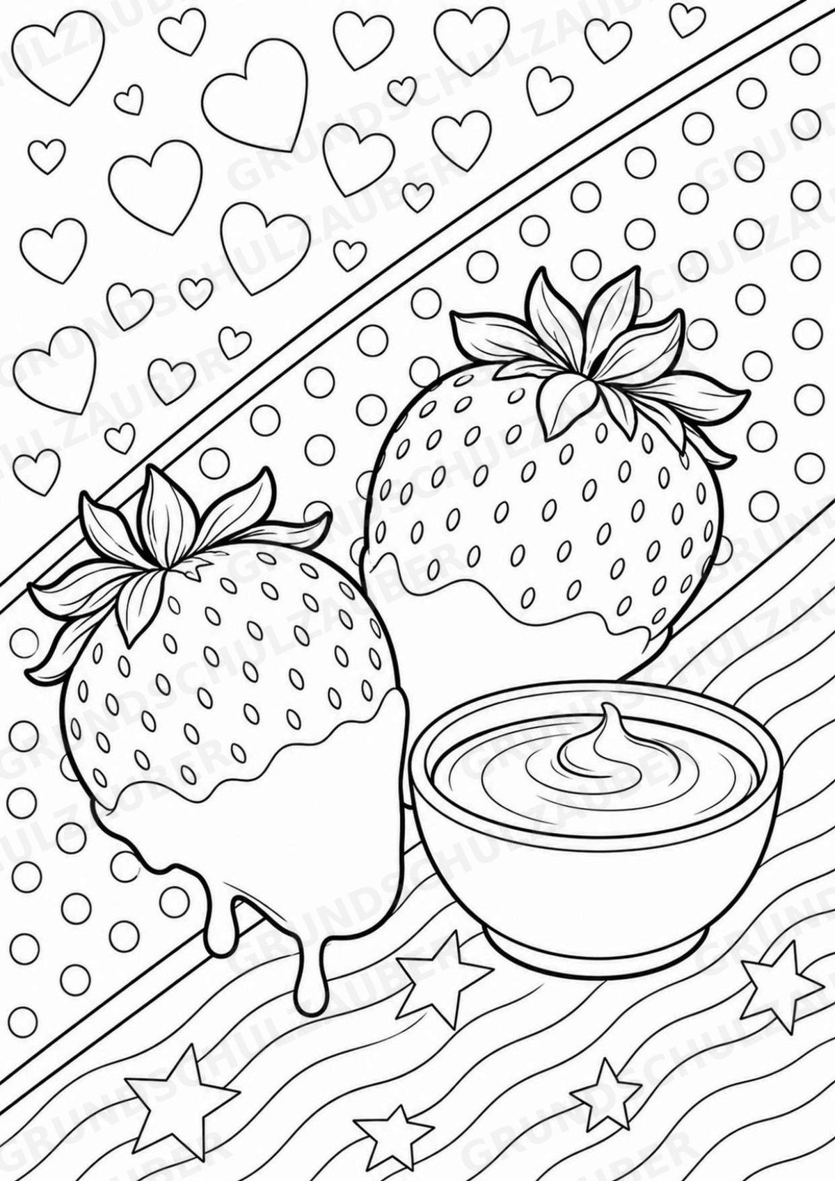 Kakao POP Art Ausmalbilder 15 Malvorlagen – Materialseite 12