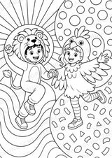 Karneval POP Art Ausmalbilder 15 Malvorlagen – Materialseite 5