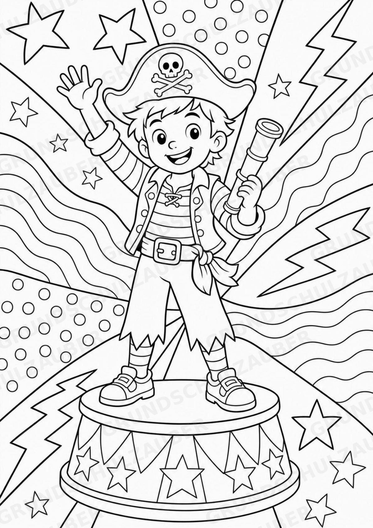 Karneval POP Art Ausmalbilder 15 Malvorlagen – Materialseite 13