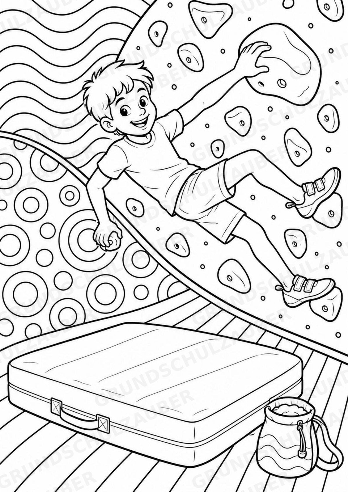 Klettern POP Art Ausmalbilder 15 Malvorlagen – Materialseite 3