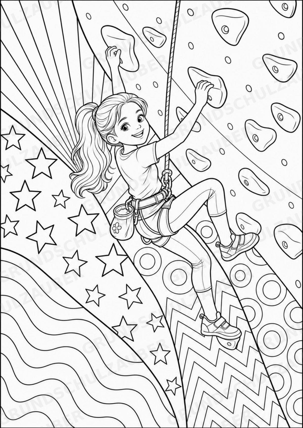 Klettern POP Art Ausmalbilder 15 Malvorlagen – Materialseite 13