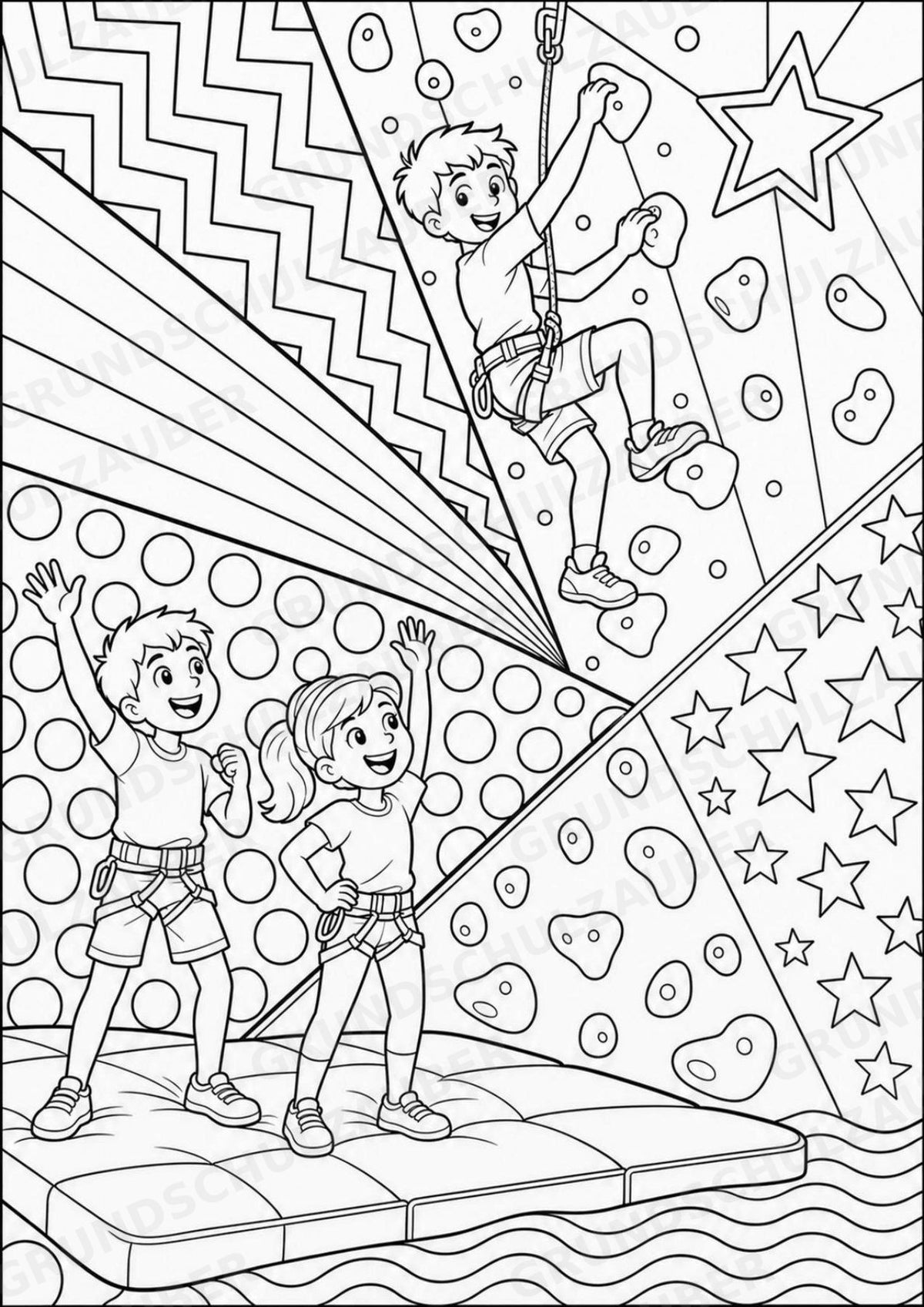 Klettern POP Art Ausmalbilder 15 Malvorlagen – Materialseite 16