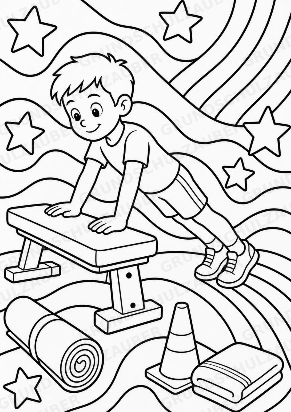 Krafttraining POP Art Ausmalbilder 15 Malvorlagen – Materialseite 4