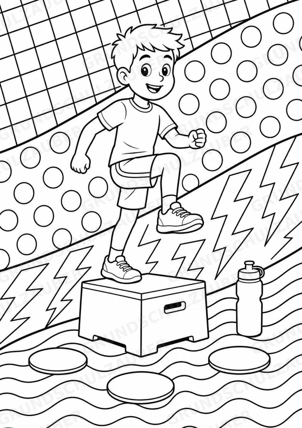Krafttraining POP Art Ausmalbilder 15 Malvorlagen – Materialseite 5