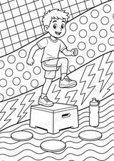 Krafttraining POP Art Ausmalbilder 15 Malvorlagen – Materialseite 5