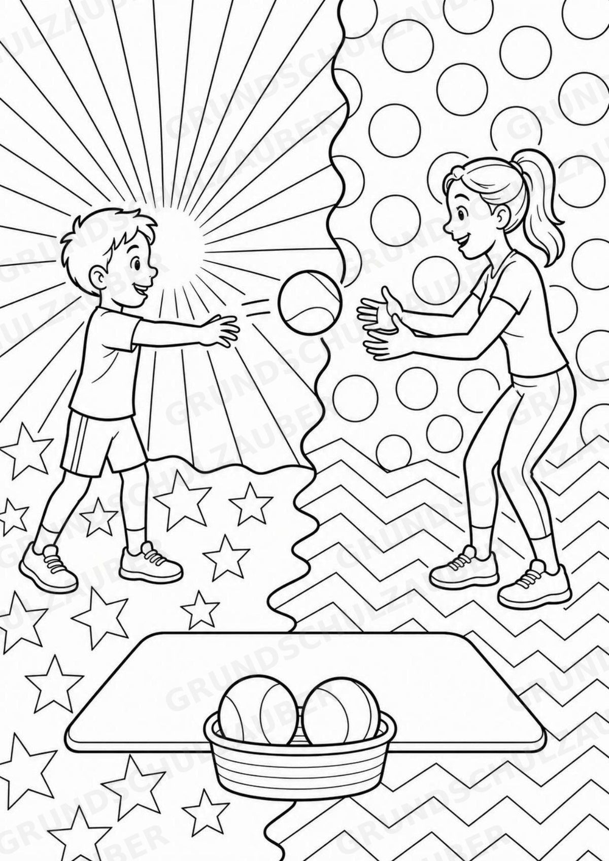 Krafttraining POP Art Ausmalbilder 15 Malvorlagen – Materialseite 6