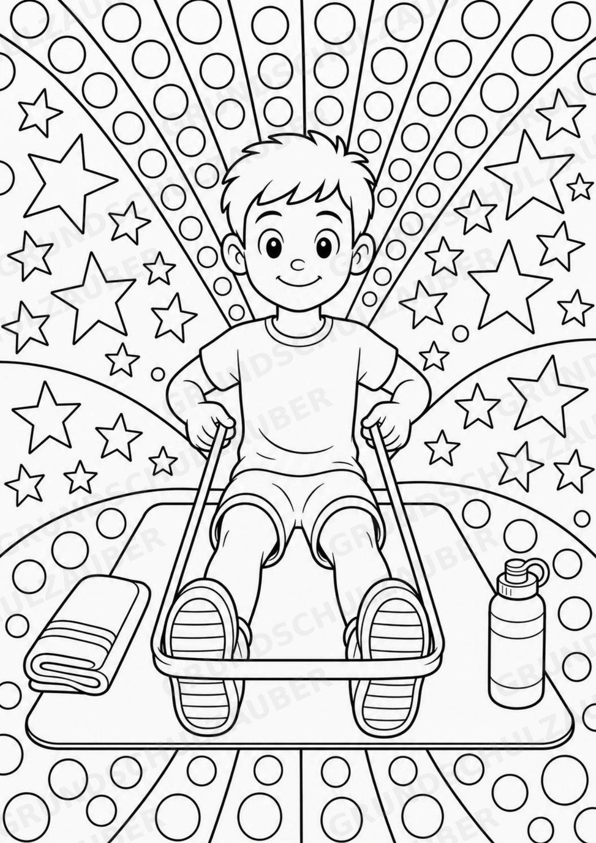 Krafttraining POP Art Ausmalbilder 15 Malvorlagen – Materialseite 9