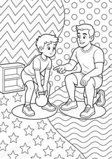 Krafttraining POP Art Ausmalbilder 15 Malvorlagen – Materialseite 10