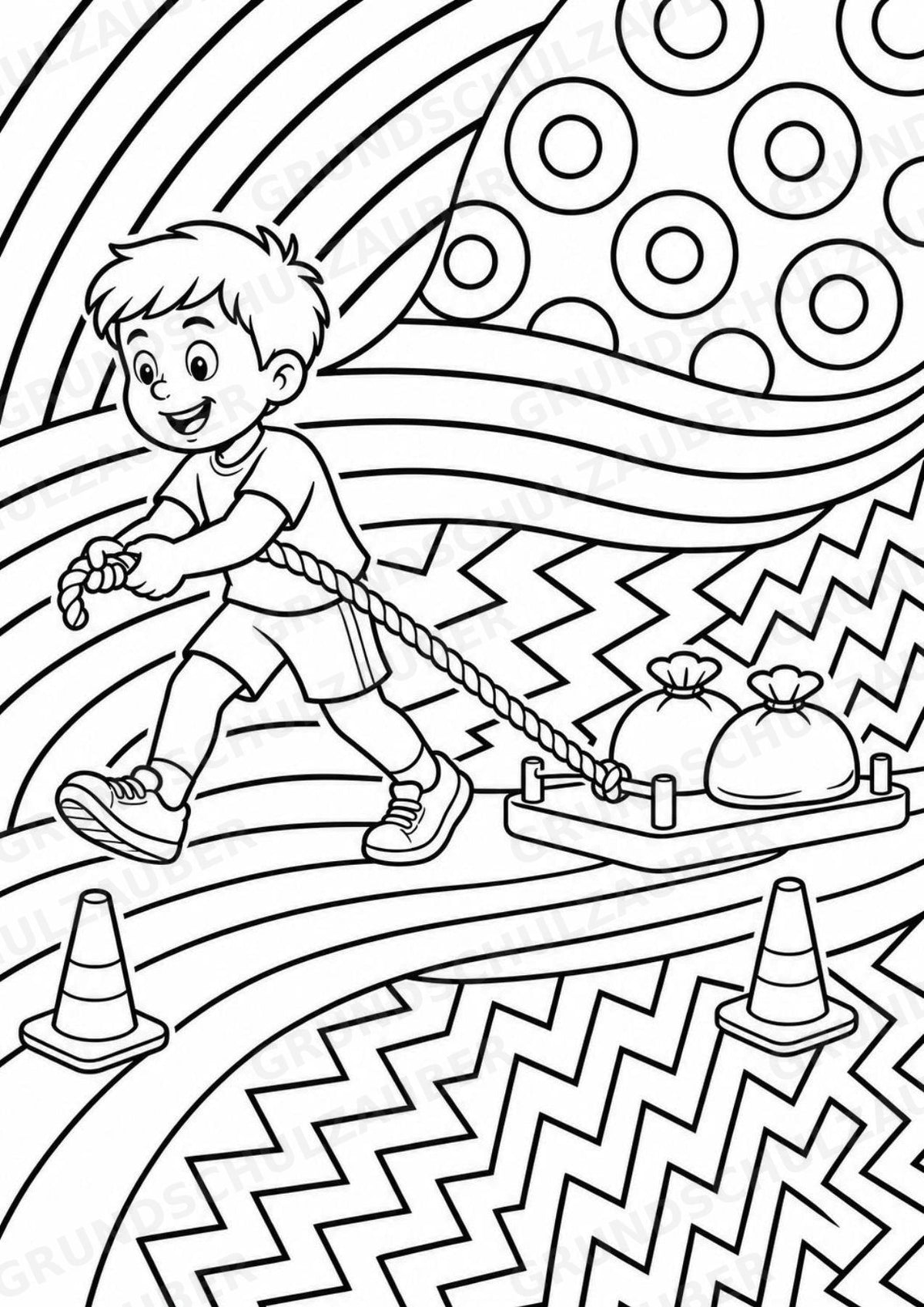Krafttraining POP Art Ausmalbilder 15 Malvorlagen – Materialseite 15