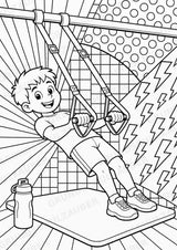 Krafttraining POP Art Ausmalbilder 15 Malvorlagen – Materialseite 16