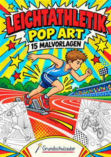 Leichtathletik POP Art Ausmalbilder 15 Malvorlagen – Cover
