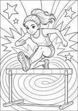 Leichtathletik POP Art Ausmalbilder 15 Malvorlagen – Materialseite 3
