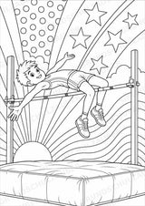 Leichtathletik POP Art Ausmalbilder 15 Malvorlagen – Materialseite 6